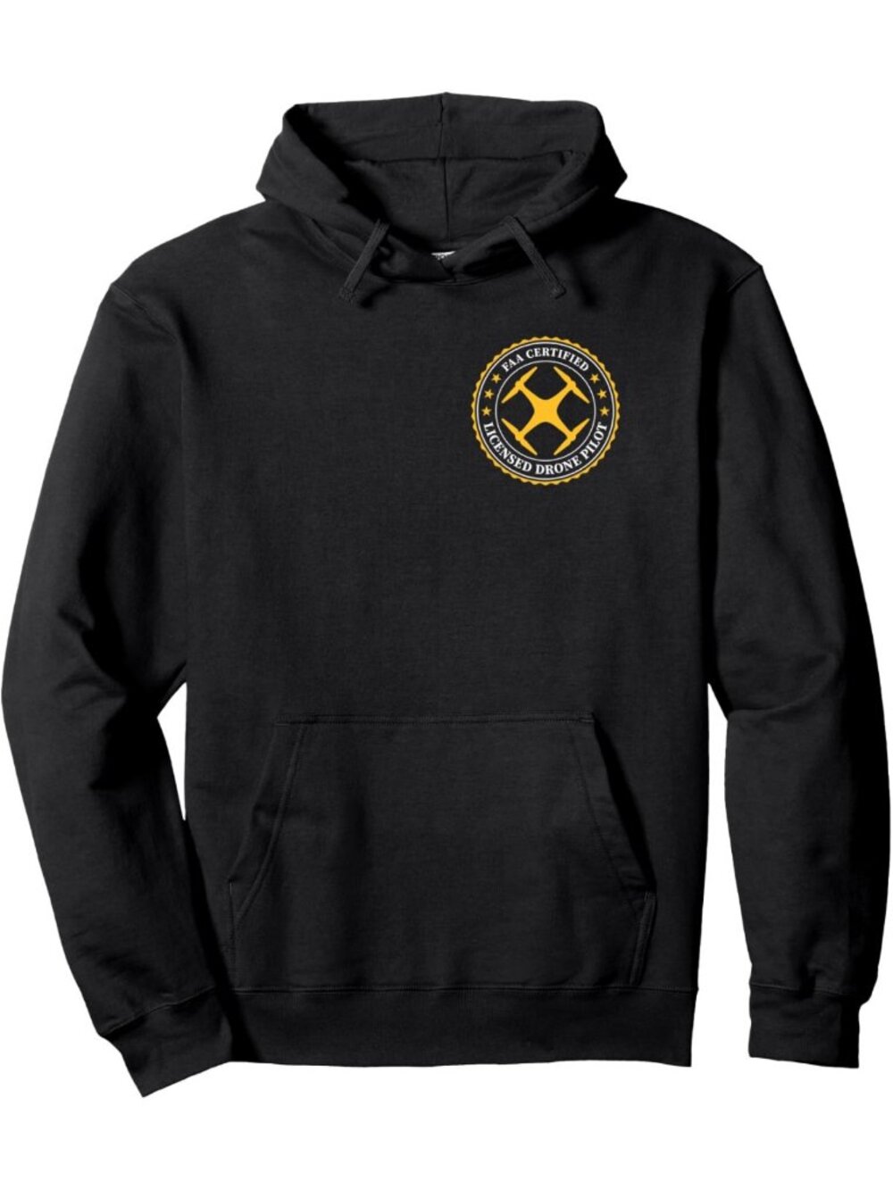 FAA Certified Drone Pilot Hoodie - Front Design, Cozy Pullover for Enthusiasts